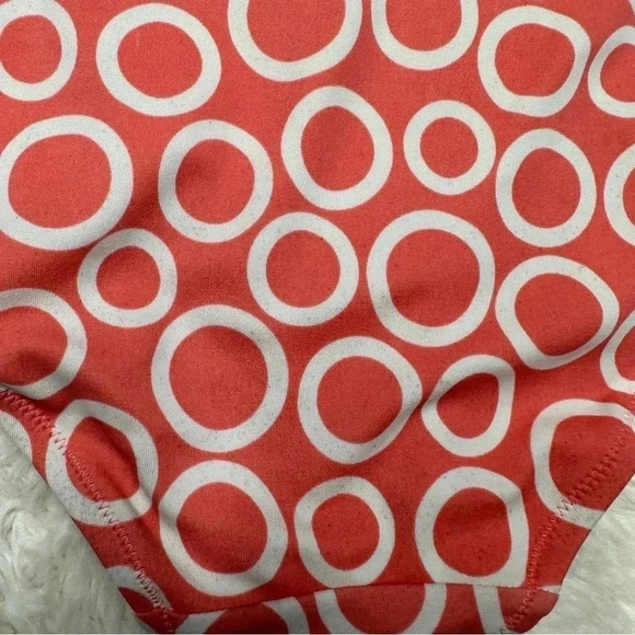 Victoria’s Secret Swim Bottoms Bikini Tie Sides Circles Peach & White Size Large - Picture 13 of 16